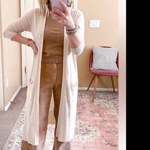 Women’s  Duster Cardigan.  Black.  M